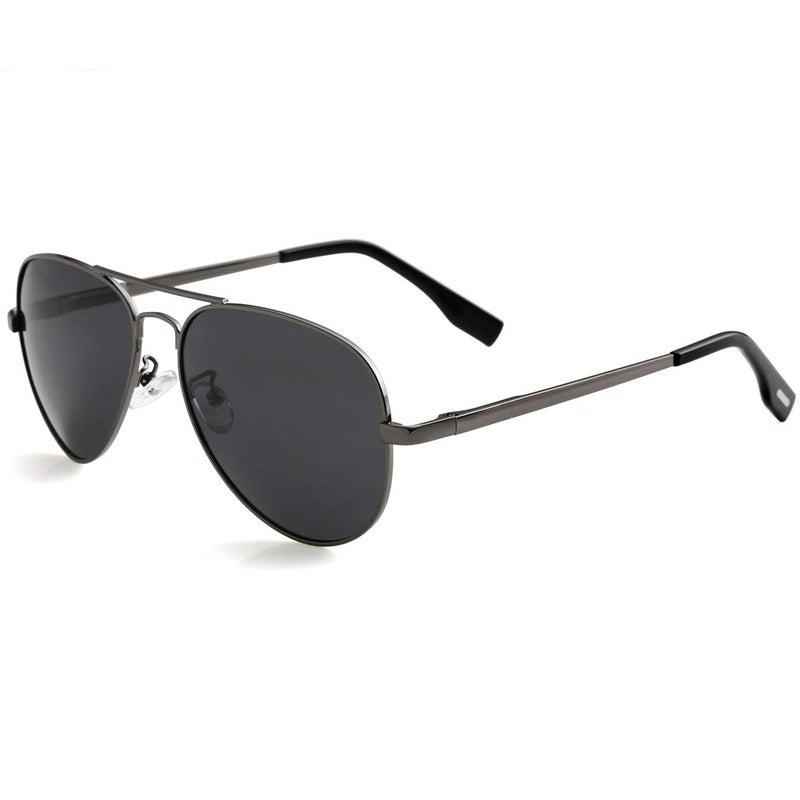 Kursan Kids Small Polarized Aviator Sunglasses for Boys Girls Age 4-18, 100% UV400 Protection, 52MM (Gunmetal/Black Lens) - Image 5